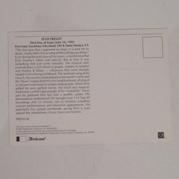Elvis Presley, 1st Day Stamp Collectible lot, envelopes, postcard, Vintage 93 - Picture 7 of 13